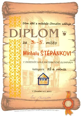 Matematická olympiáda Chrudim, 6. 4. 2011