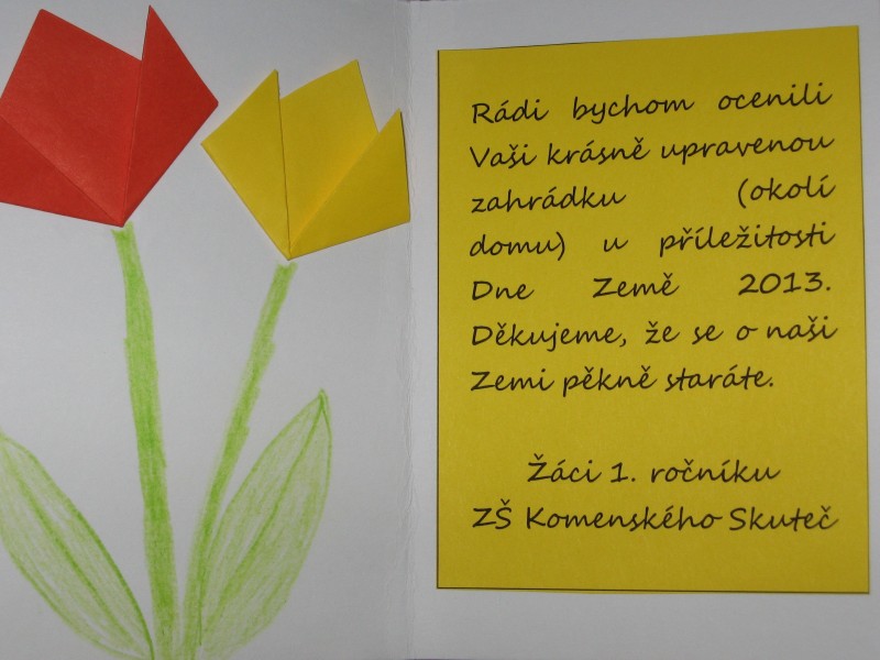 Den Země na 1. stupni, 5. 5. 2013