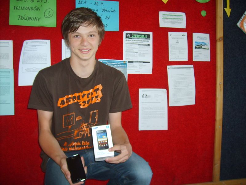 Filip Vamberský vyhrál chytrý telefon, 26. 5. 2013