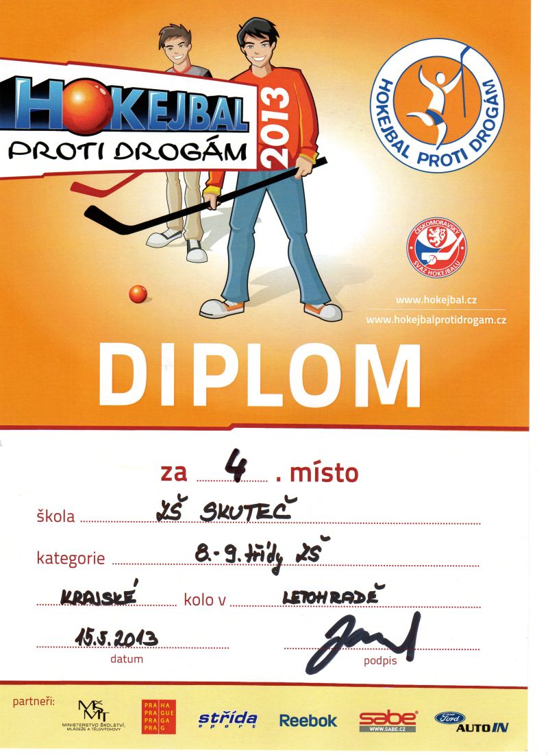Krajské kolo Hokejbalu proti drogám 2013, 24. 5. 2013