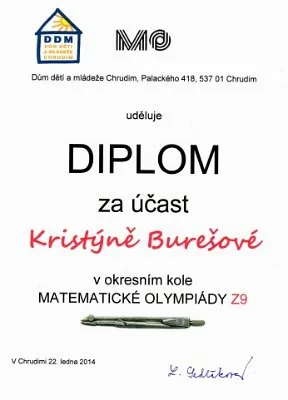 Okresní kolo matematické olympiády 5. tříd, 30. 1. 2014