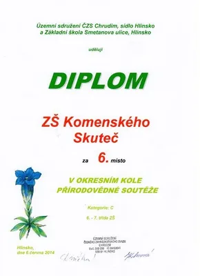 Přírodovědná soutěž Hlinsko 2014, 16. 6. 2014