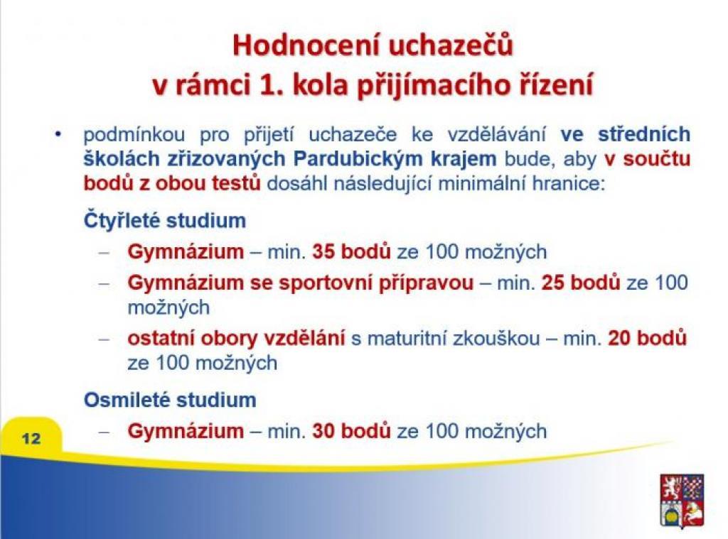 Přijímací řízení 2017/2018, 20. 10. 2017