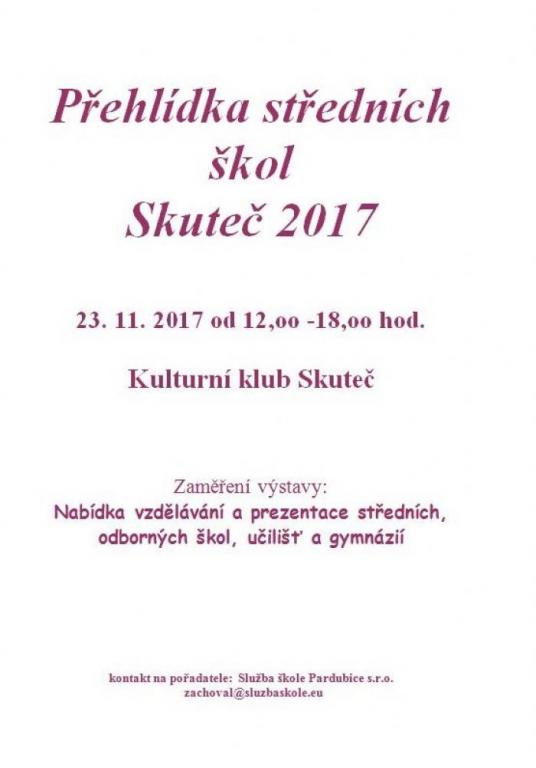 Přehlídka středních škol, 23. 10. 2017