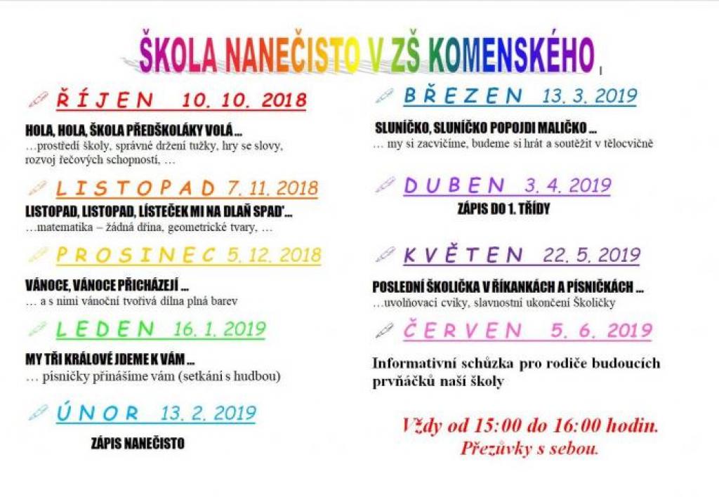 Škola nanečisto, 18. 9. 2018