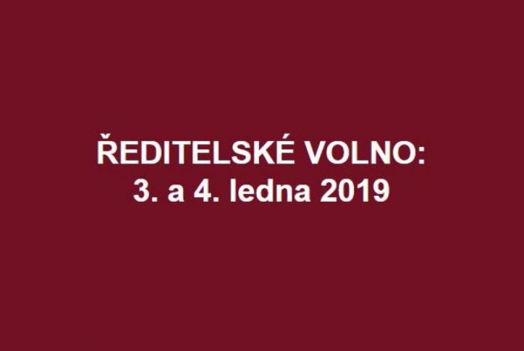 Ředitelské volno, 27. 12. 2018