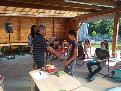 Předávání vysvědčení 7. třída, 30. 6. 2020