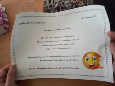 Předávání vysvědčení 9. třída, 30. 6. 2020