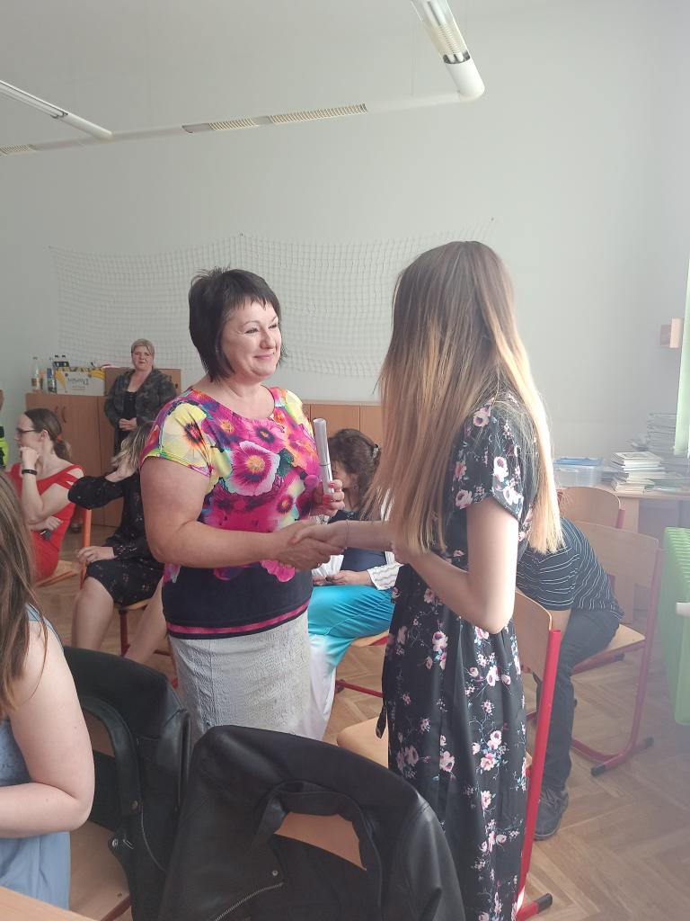 Předávání vysvědčení 9. třída, 30. 6. 2020