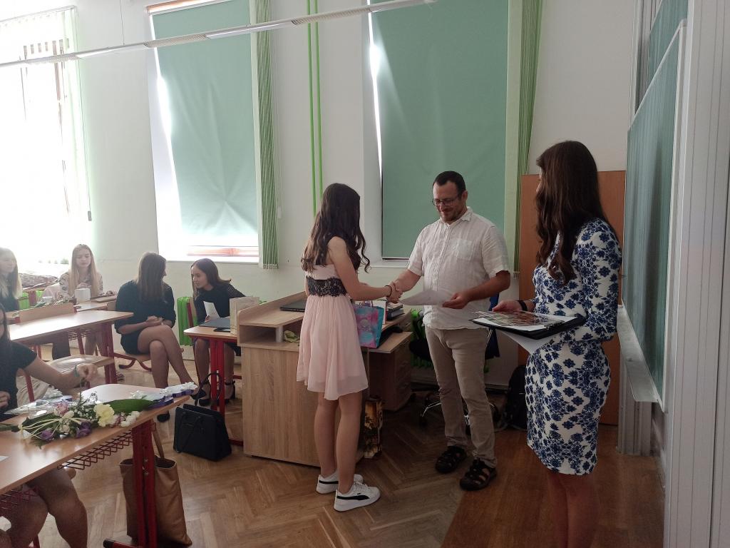 Předávání vysvědčení 9. třída, 30. 6. 2020
