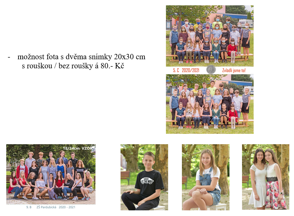 Třídní fotografování - čtvrtek 10. června 2021, 4. 6. 2021