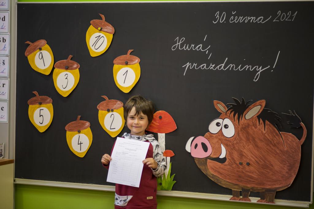 Naše první vysvědčení, 1. 7. 2021