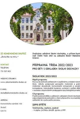 Přípravná třída 2022/2023, 18. 2. 2022
