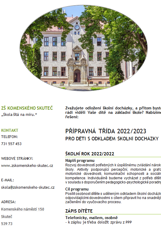 Přípravná třída 2022/2023, 18. 2. 2022
