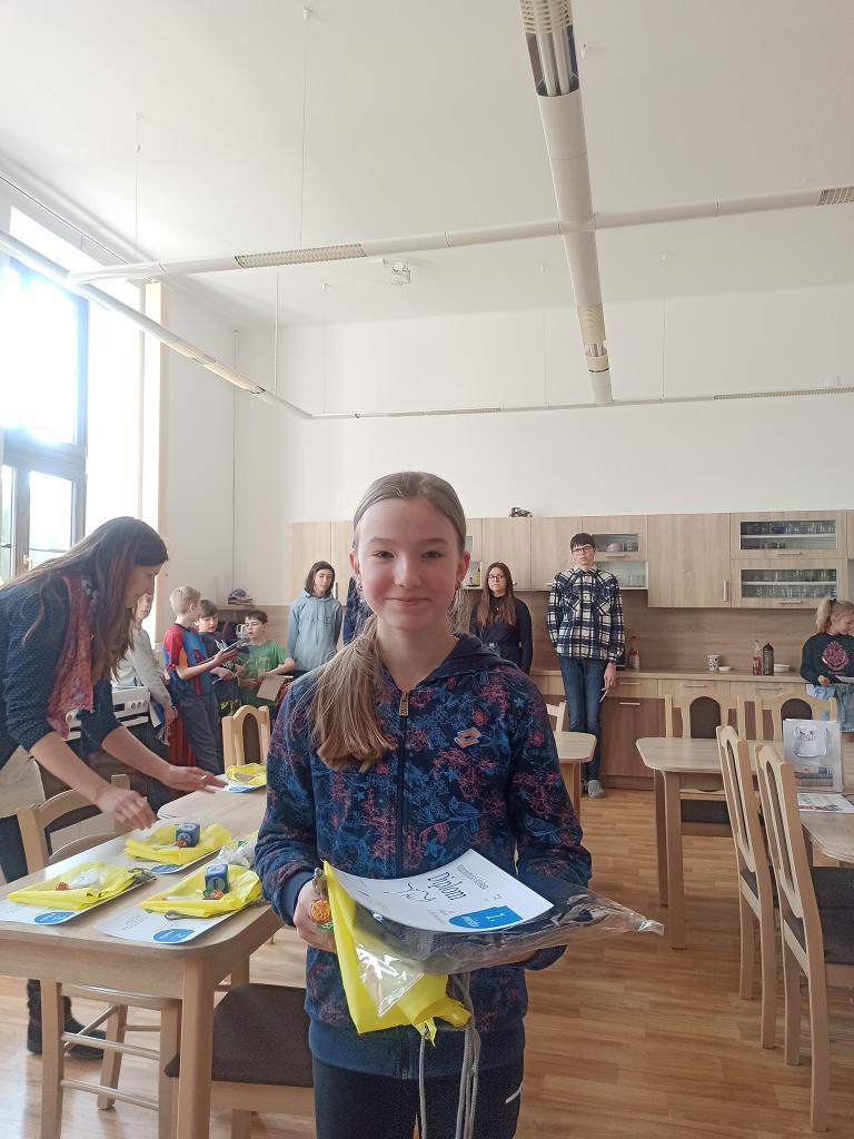 Vyhlášení - matematického Klokana, olympiády z českého jazyka a recitační soutěže., 25. 3. 2022