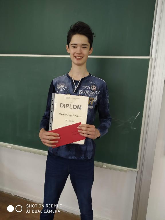 2. místo v okresním kole Matematické olympiády, 19. 4. 2022