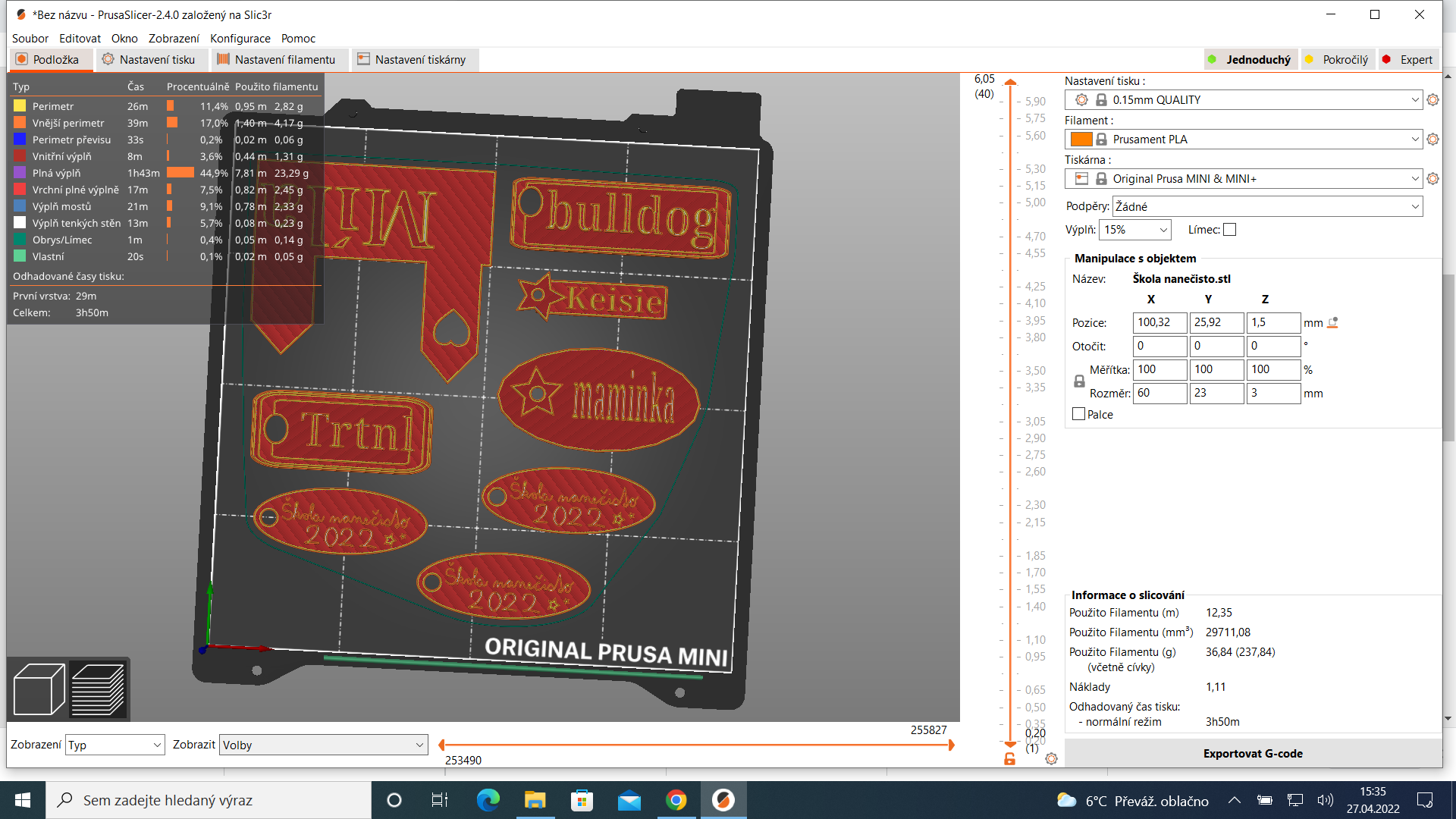 3D tisk, 20. 4. 2022