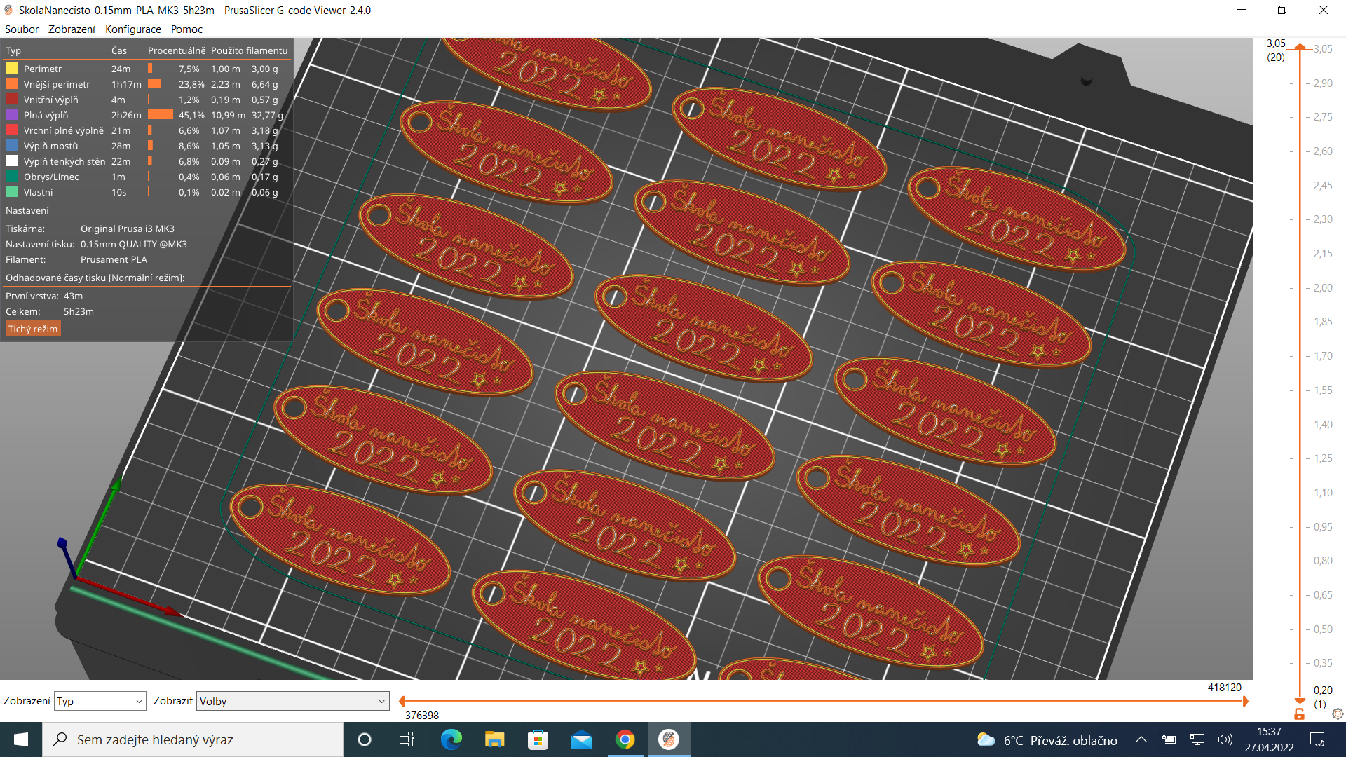 3D tisk, 20. 4. 2022
