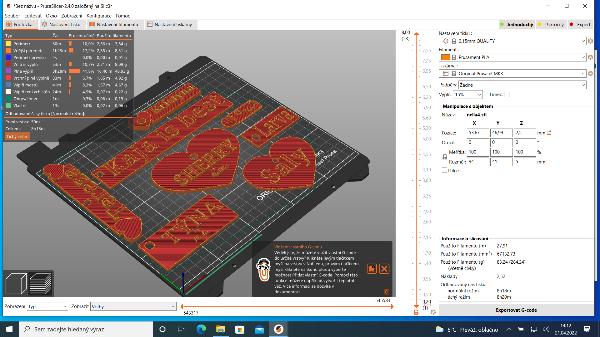 3D tisk, 20. 4. 2022