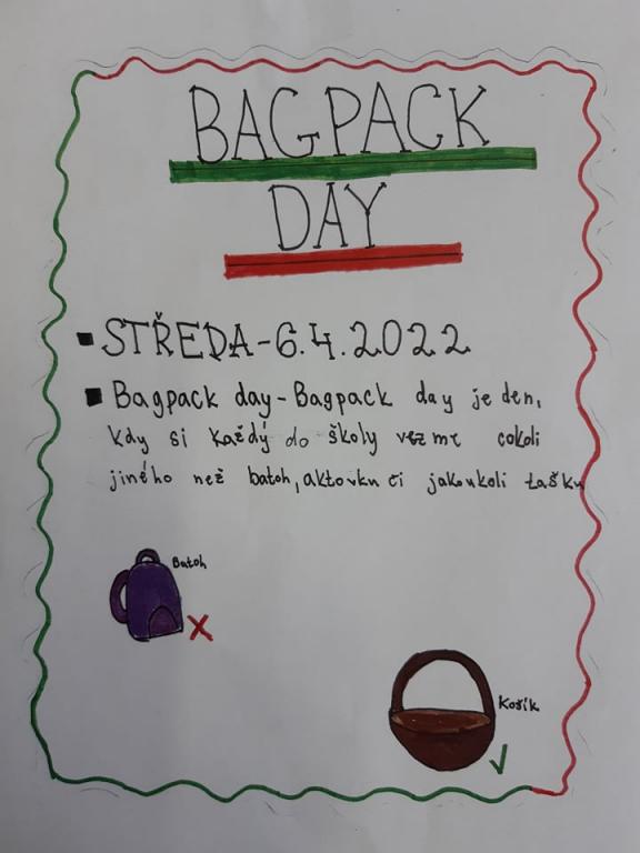 BAGPACK DAY!, 6. 4. 2022