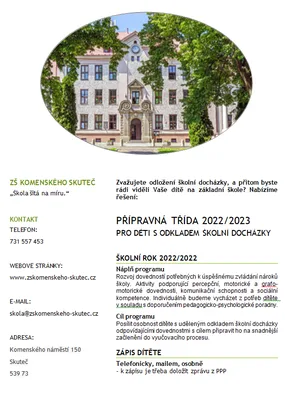 Otevření přípravné třídy, 7. 4. 2022