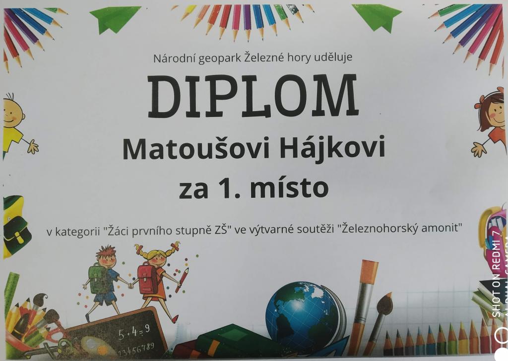 Železnohorský amonit - 1. místo ve výtvarné soutěži Geoparku Železné hory, 20. 4. 2022