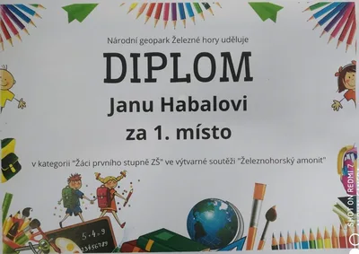 Železnohorský amonit - 1. místo ve výtvarné soutěži Geoparku Železné hory, 20. 4. 2022
