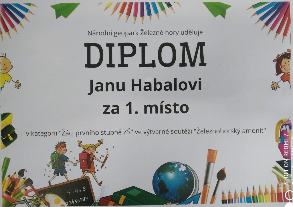 Železnohorský amonit - 1. místo ve výtvarné soutěži Geoparku Železné hory, 20. 4. 2022