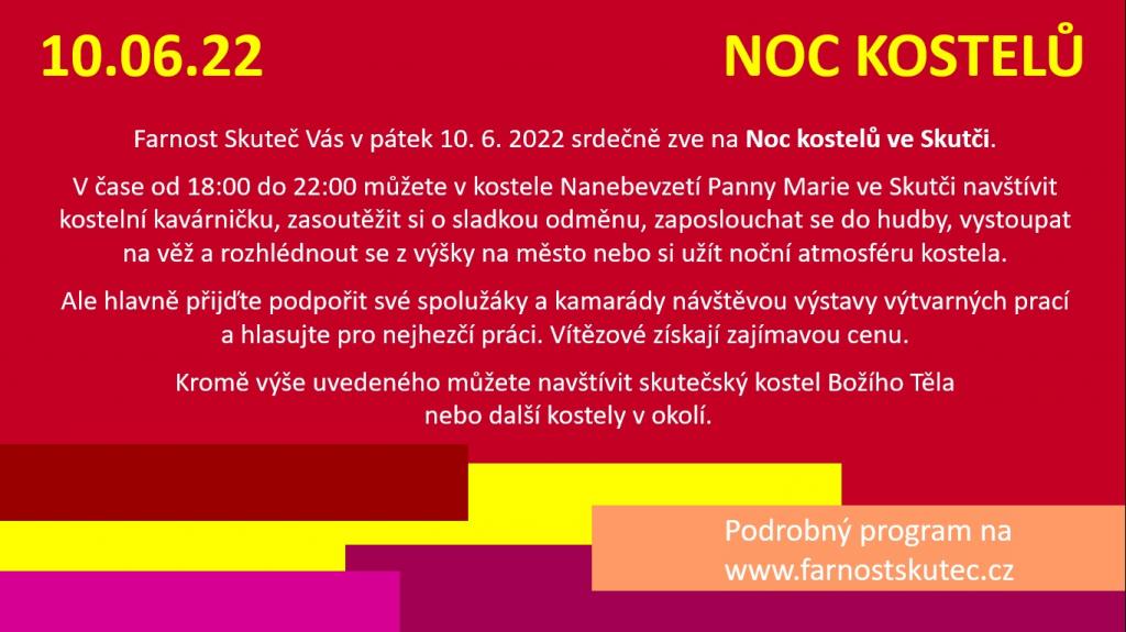 Noc kostelů 2022, 6. 6. 2022