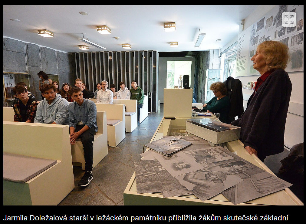 Osud Ležáků v komiksu viděli jako první žáci školy, kam chodila jedna z obětí, 5. 6. 2022