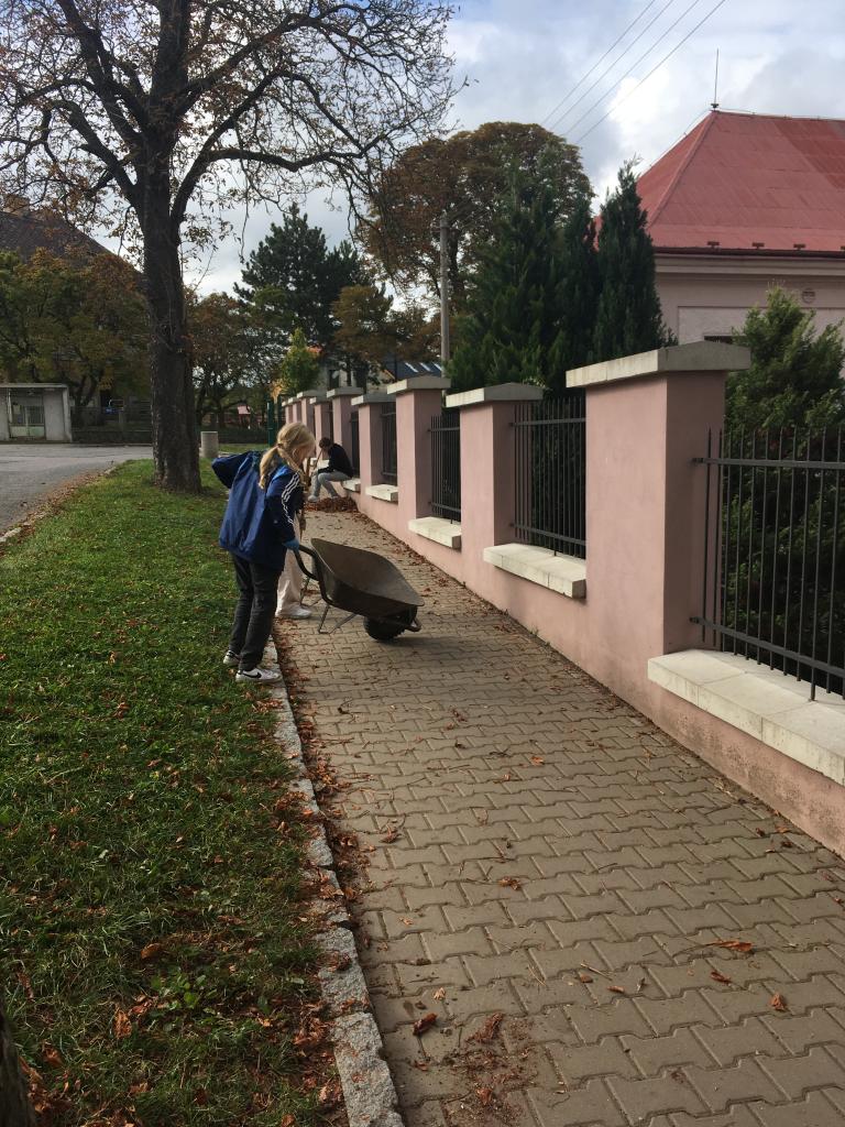 Praktické činnosti - úklid v okolí školy, 14. 10. 2022