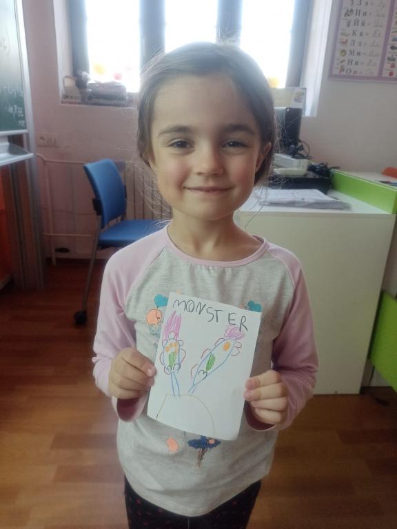 Hrátky s angličtinou - Monster - kresba dle diktátu a vlastní fantazie, 14. 11. 2022