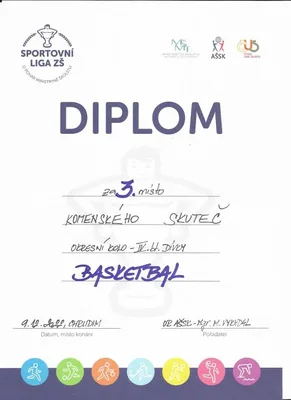 Naše žákyně získaly 3. místo v okresním finále v basketbalu., 9. 12. 2022