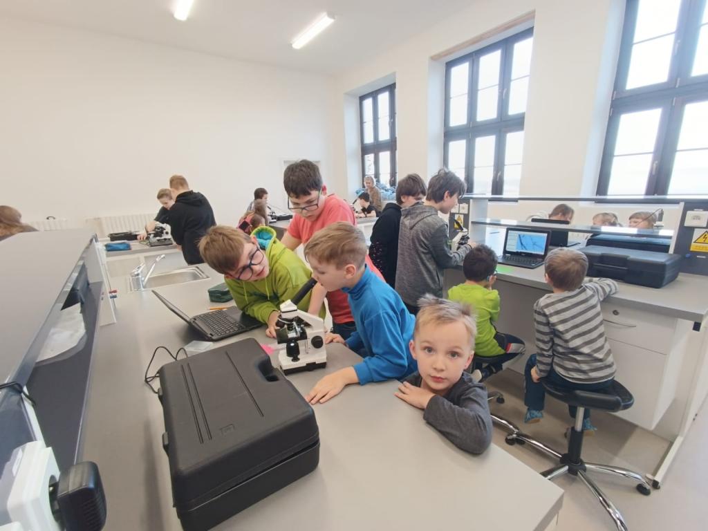 Moje první pozorování mikroskopem MŠ Poršova + 6. třída, 5. 1. 2023