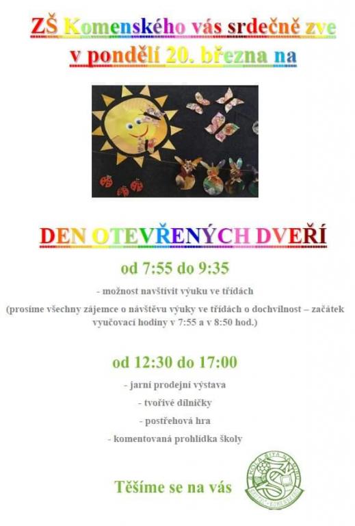Den otevřených dveří 2023, 20. 3. 2023