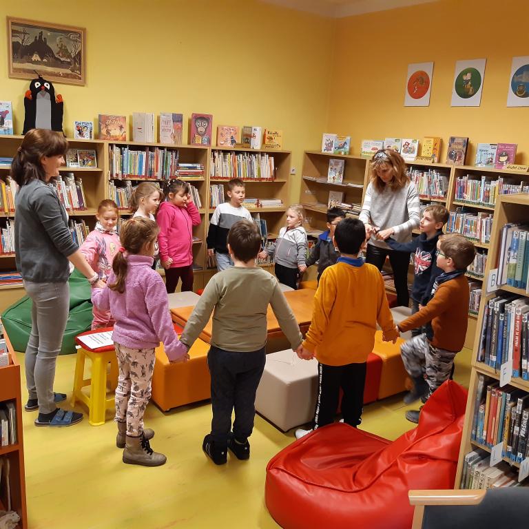 Návštěva knihovny - přípravná třída, 14. 3. 2023