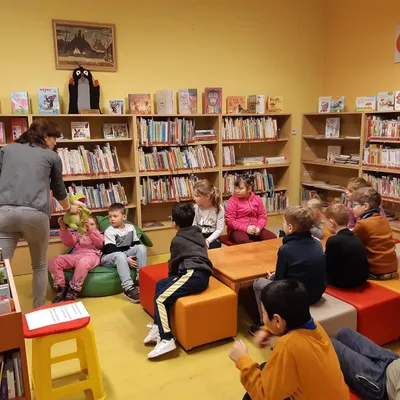 Návštěva knihovny - přípravná třída, 14. 3. 2023