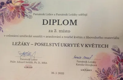 Kytice pro Ležáky - Babiččina kytice - 3. místo žáků 7. třídy, 5. 6. 2023