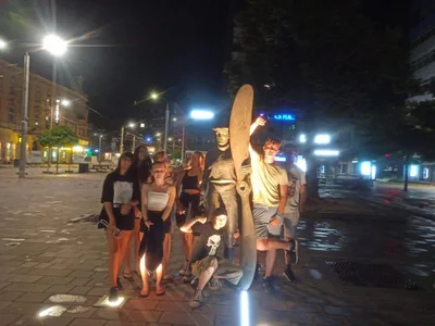 "podešťová" noční procházka Pardubicemi...aneb Adélka má narozeniny, 27. 6. 2023