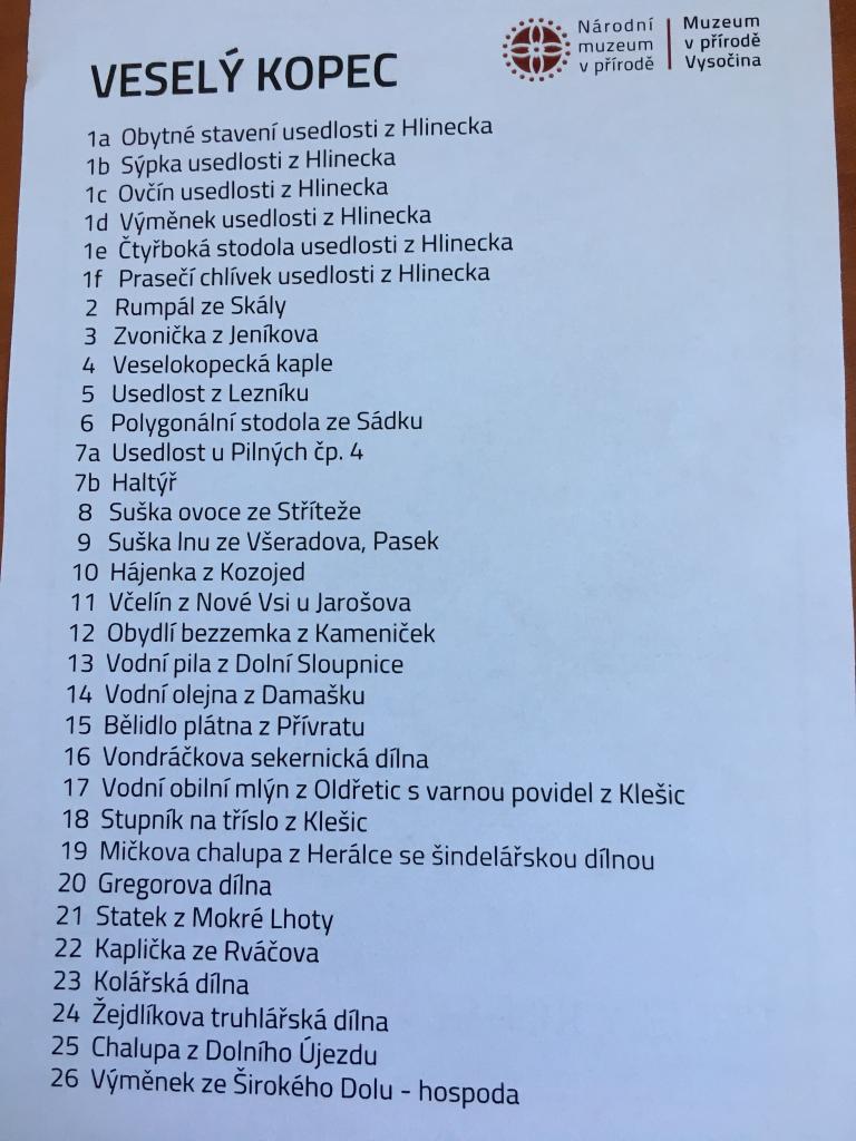 Exkurze - Národní muzeum Veselý Kopec, 7. 9. 2023
