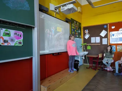 Naše prázdniny - koláž, prezentace; návštěva prvňáčků, 5. 9. 2023
