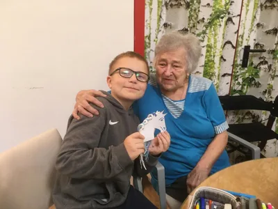Projekt Laskavec: Návštěva žáků 5. třídy v SeniorCentru ve Skutči, 15. 11. 2023