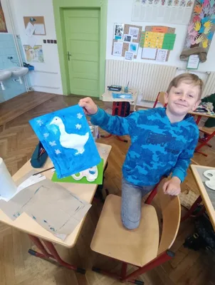 Svatý Martin na bílém koni přijel do 5. třídy - Legenda o svatém Martinovi - Náš svět, Český jazyk. Výtvarná výchova - tvoření v projektové hodině Svatý Martin., 9. 11. 2023