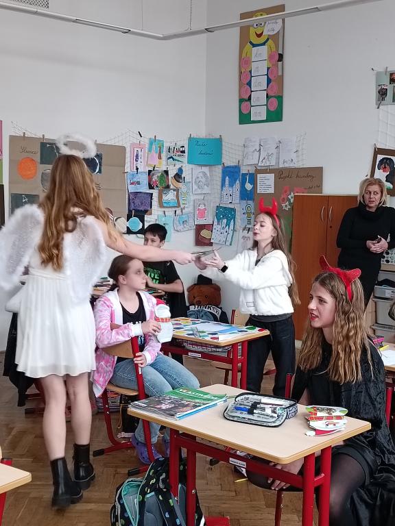 Mikuláš, čerti a andělé v 5. třídě, 5. 12. 2023
