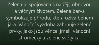 Školní adventní kalendář - Zelená, 13. 12. 2023