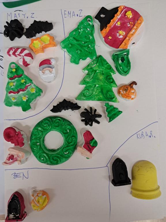 Vánoční sádrové odlitky, 13. 12. 2023