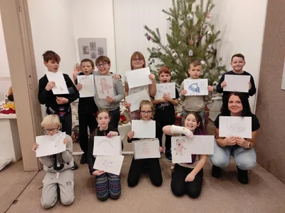 Výstava panenek, stáváme se potulnými kreslíři, 14. 12. 2023