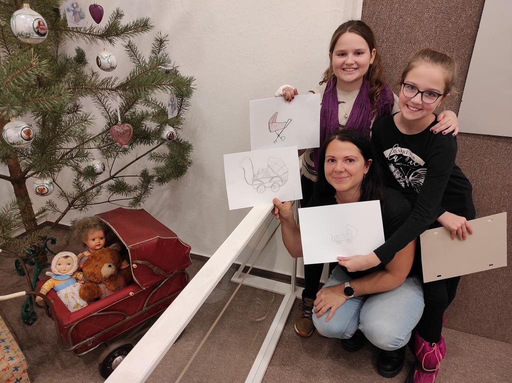 Výstava panenek, stáváme se potulnými kreslíři, 14. 12. 2023