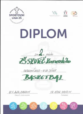 Naše žákyně získaly 2. místo v okresním finále v basketbalu., 12. 1. 2024