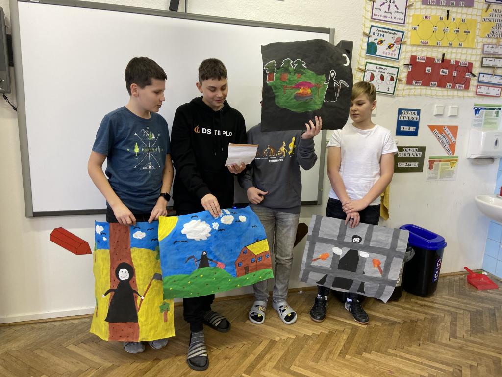 Osmáci ve 4. A - představení Kramářské písně, 25. 1. 2024